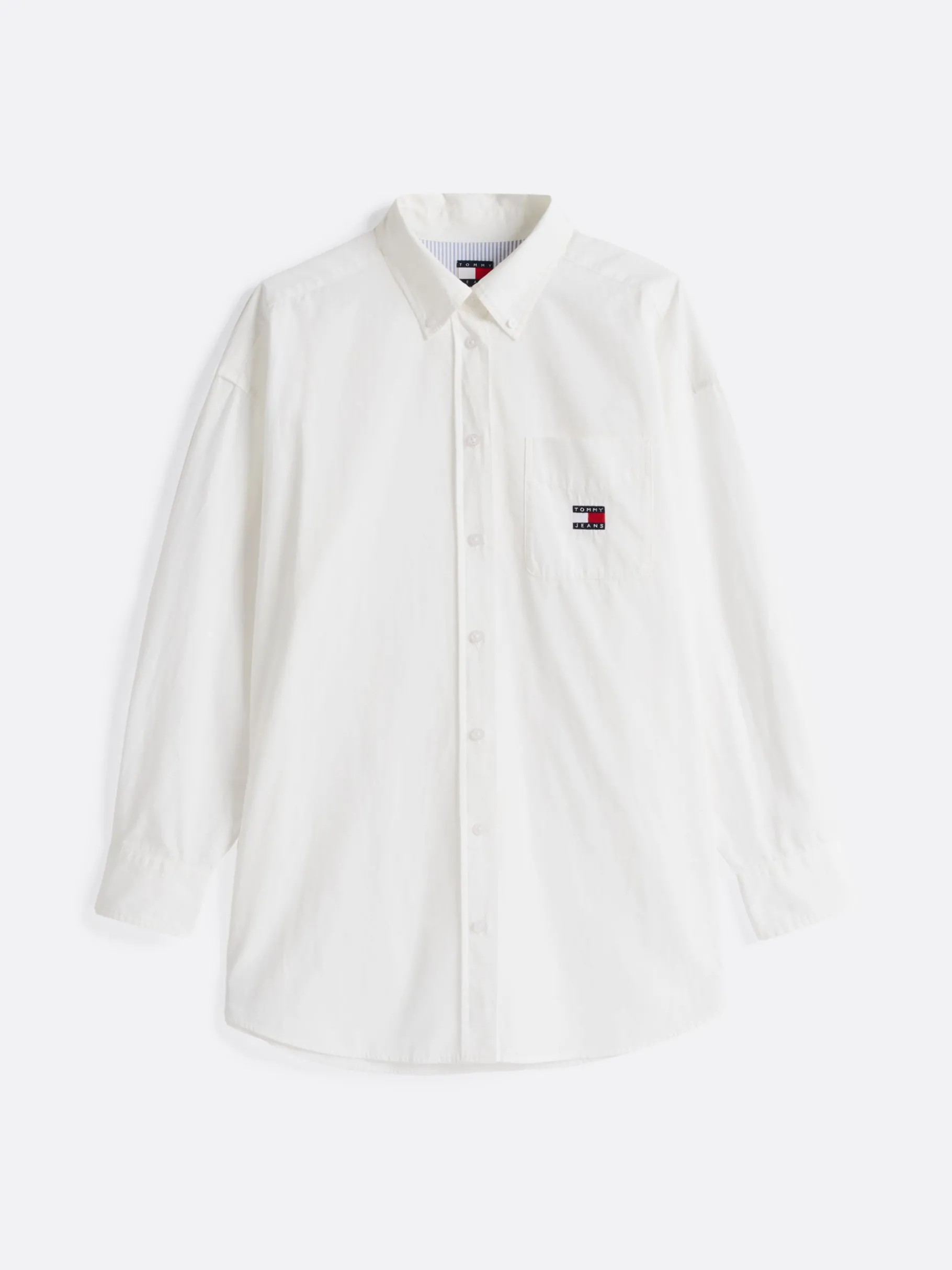 Tommy Hilfiger Ovesized Fit Popeline-Hemd ECRU Clearance