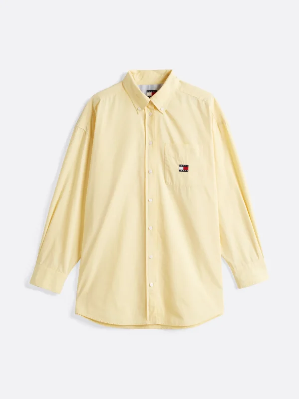 Tommy Hilfiger Ovesized Fit Popeline-Hemd CUSTARD CREAM Hot