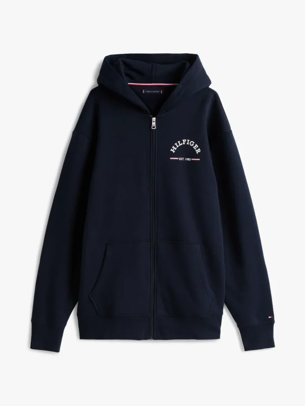 Tommy Hilfiger Plus Hoodie mit Reißverschluss und Logo DESERT SKY Cheap