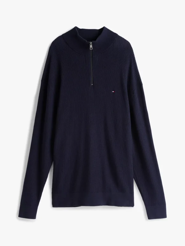 Tommy Hilfiger Plus Pullover mit Mikro-Zopfmuster DESERT SKY Discount