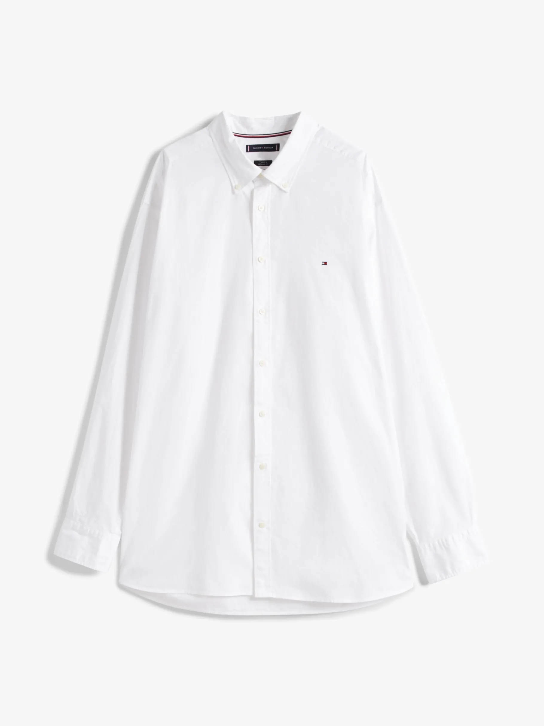 Tommy Hilfiger Plus TH Flex Regular Fit Popelinehemd WHITE Cheap