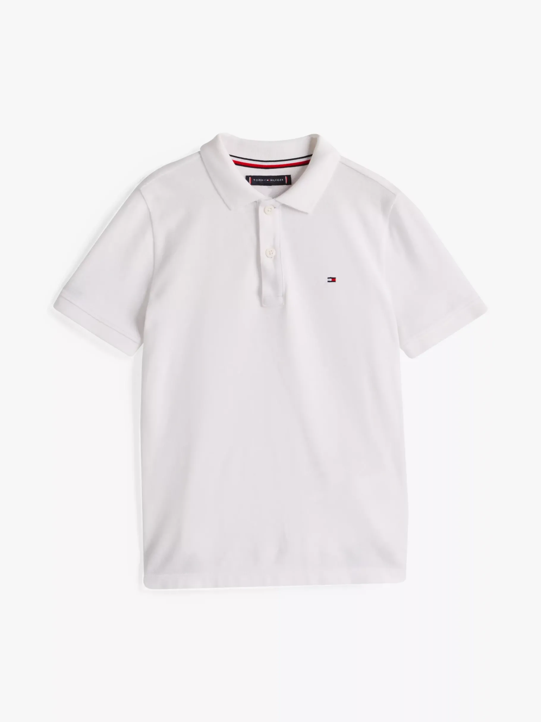 Tommy Hilfiger Polo-Shirt mit Kontrast-Besatz BRIGHT WHITE Discount