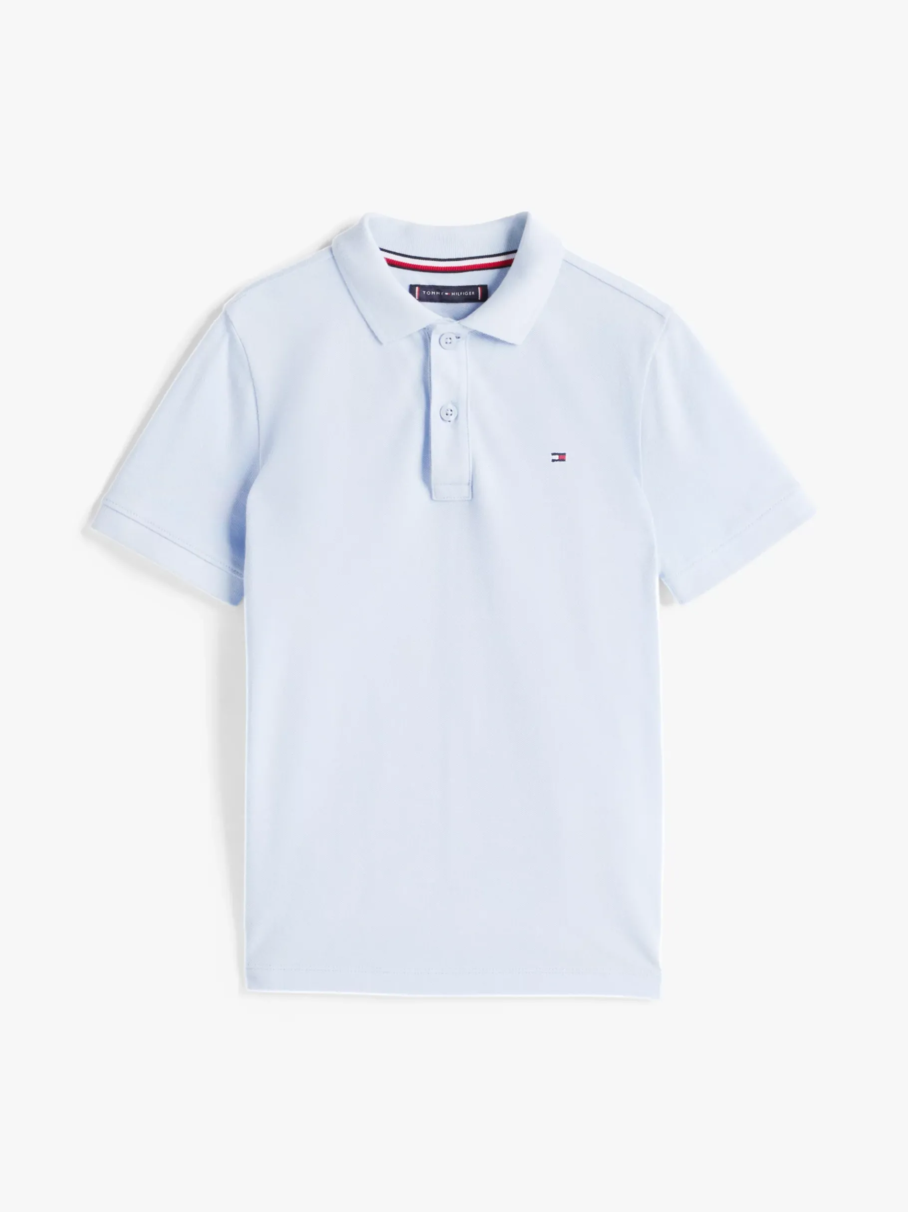 Tommy Hilfiger Polo-Shirt mit Kontrast-Besatz BREEZY BLUE Discount