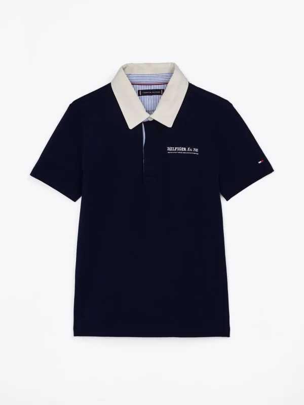 Tommy Hilfiger Poloshirt mit Kontrast-Kragen DARK NIGHT NAVY Fashion