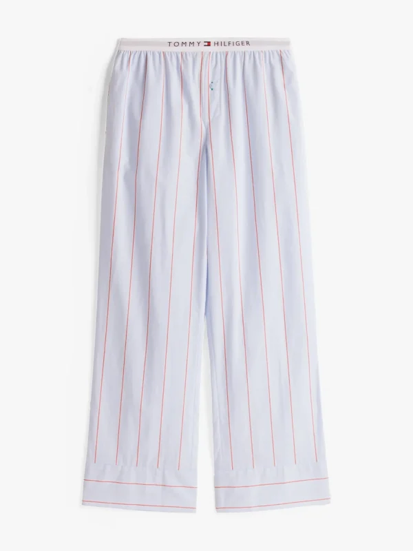 Tommy Hilfiger Popeline-Pyjamahose mit Logo BLOCK STRIPE SWEET BLUE Flash Sale