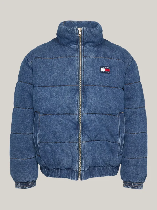 Tommy Hilfiger Puffer-Jacke aus Denim mit Logo DENIM MEDIUM Best