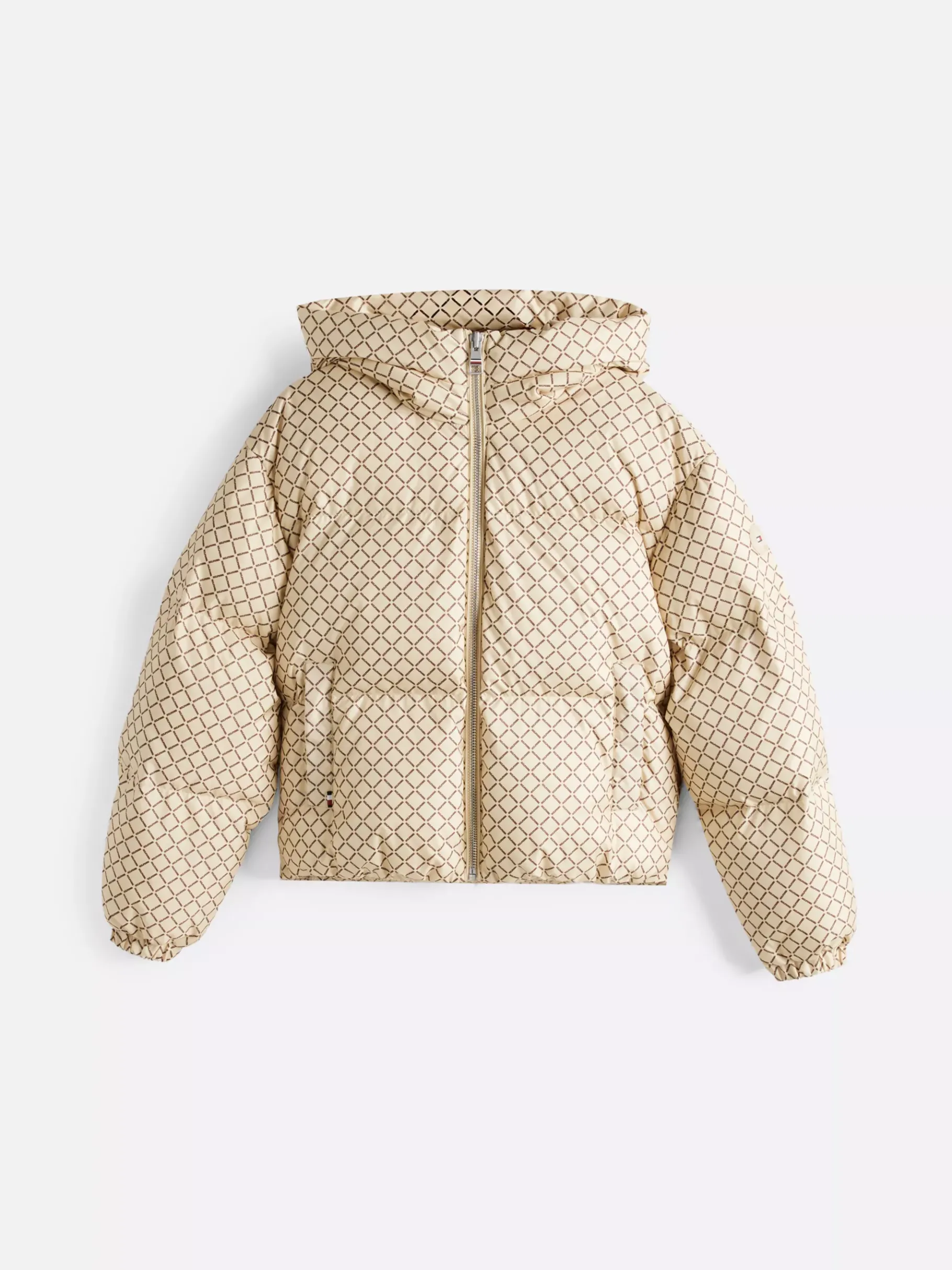 Tommy Hilfiger Puffer-Jacke mit Tommy-Print DIAMOND MONOTYPE/ COUNTRY IVORY Store