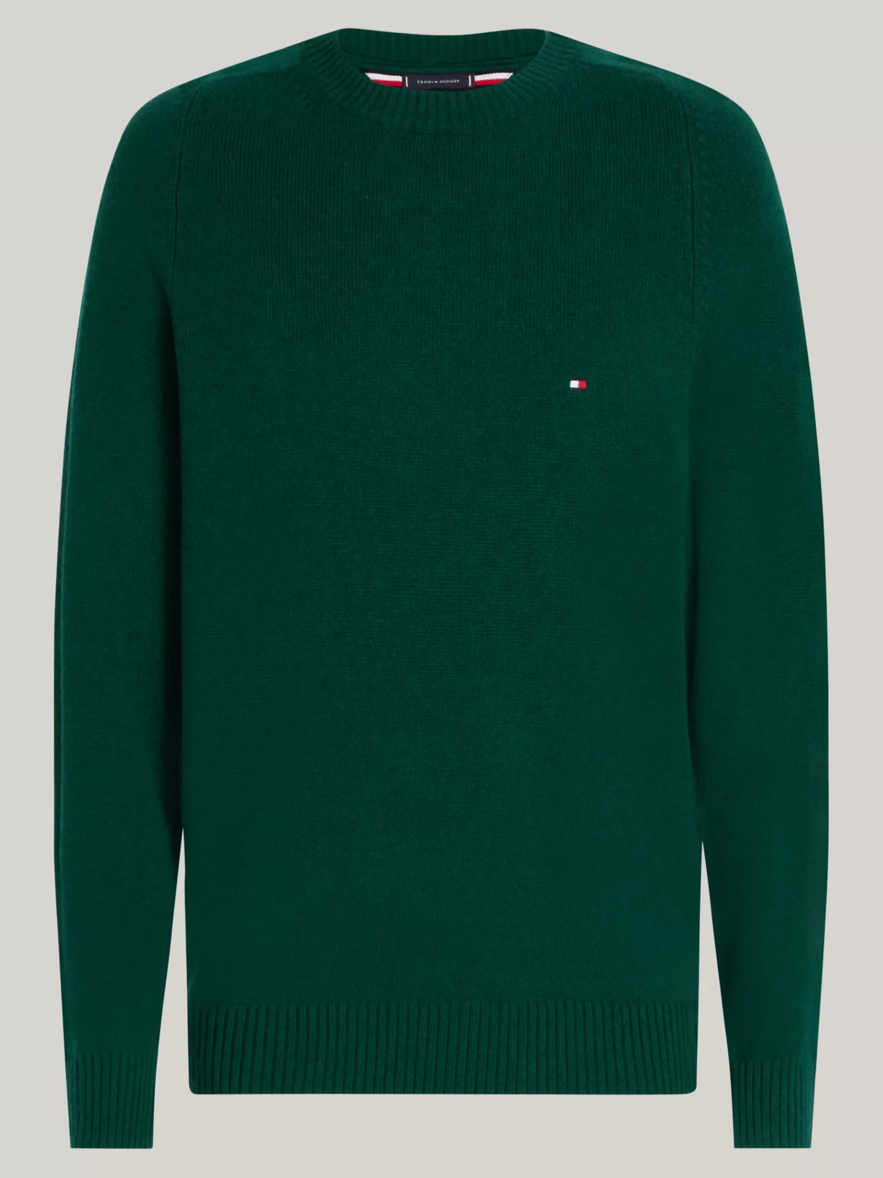 Tommy Hilfiger Pullover aus reiner Wolle ORNAMENTAL GREEN HEATHER Online