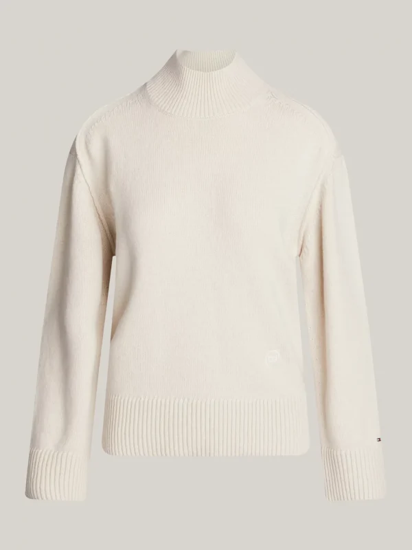 Tommy Hilfiger Pullover aus Wollmix mit Mock-Rollkragen CLASSIC BEIGE New