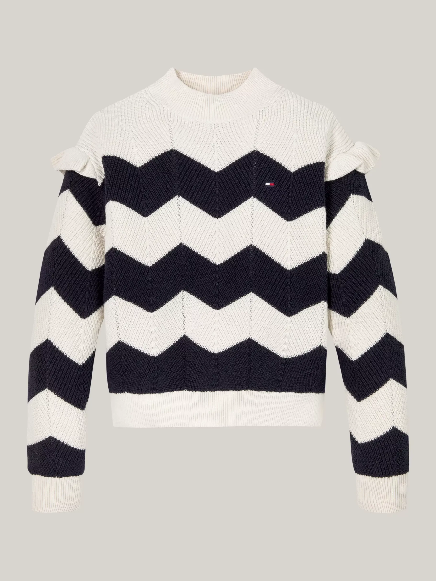 Tommy Hilfiger Pullover mit Chevron-Streifen IVORY PETAL STRIPE Store