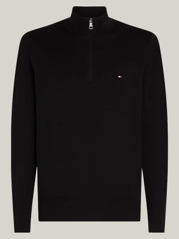 Tommy Hilfiger Pullover mit Kaschmir und Mock-Rollkragen BLACK Online