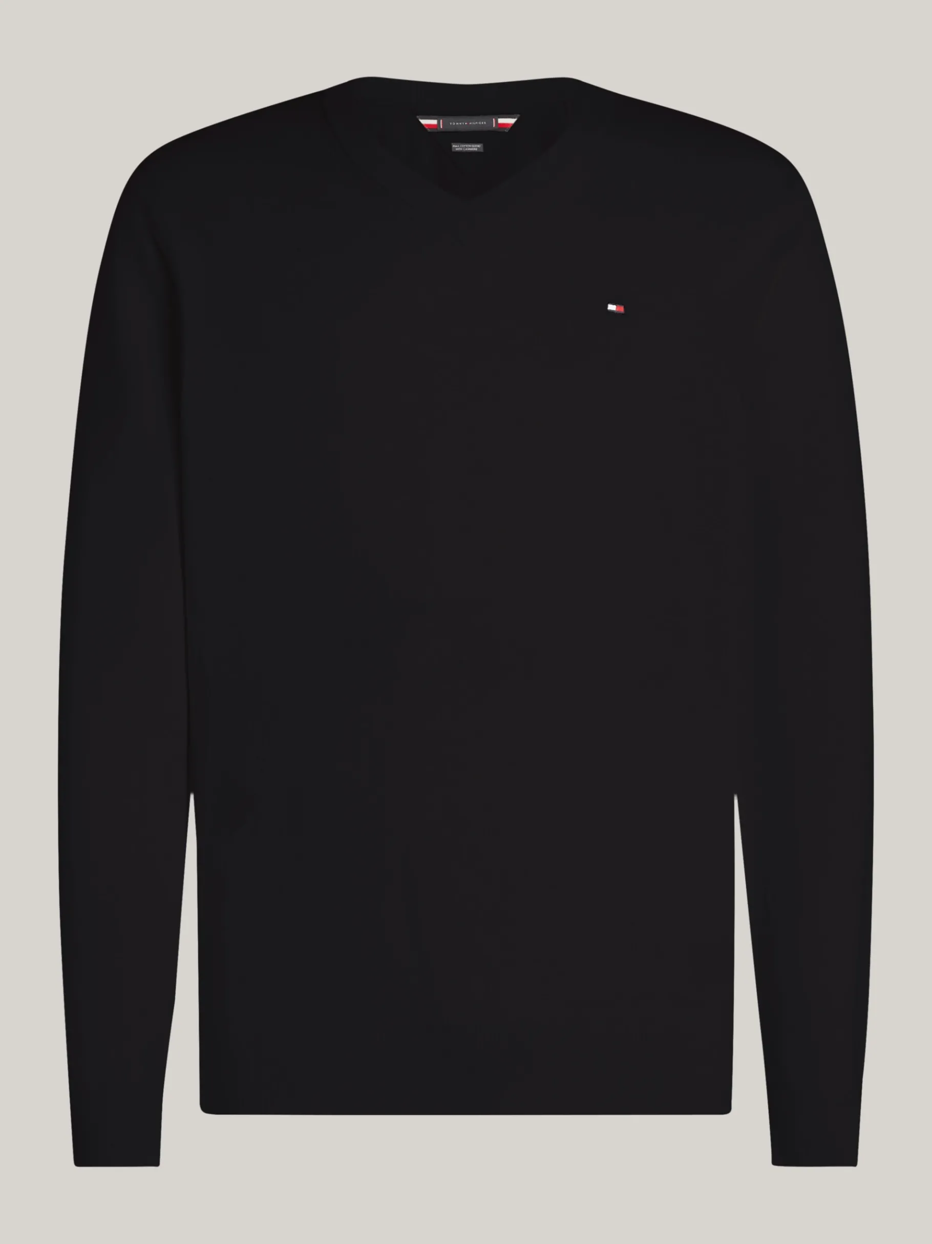 Tommy Hilfiger Pullover mit Kaschmir und V-Ausschnitt BLACK Discount