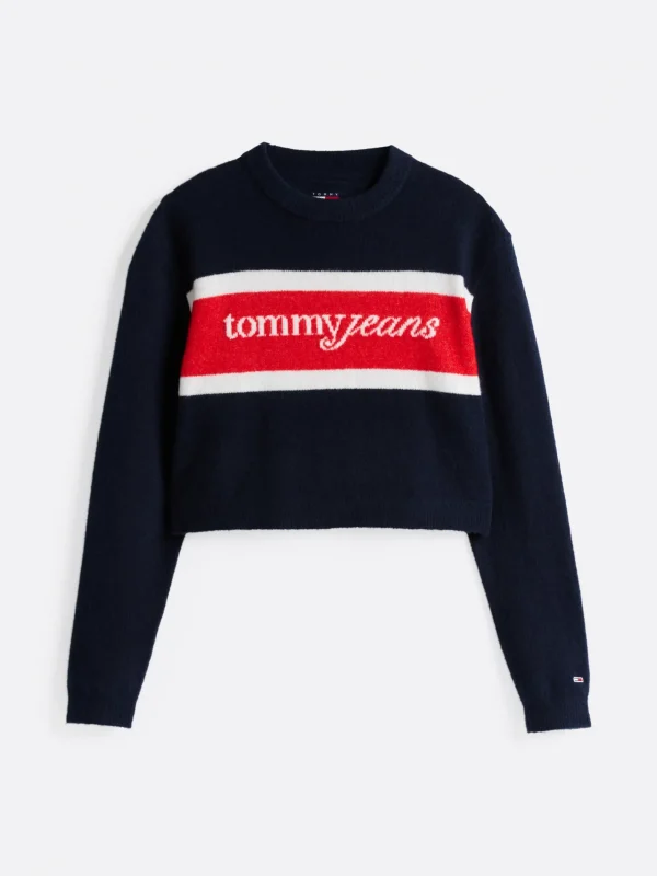 Tommy Hilfiger Pullover mit Wolle und Color Block-Design DARK NIGHT NAVY Shop