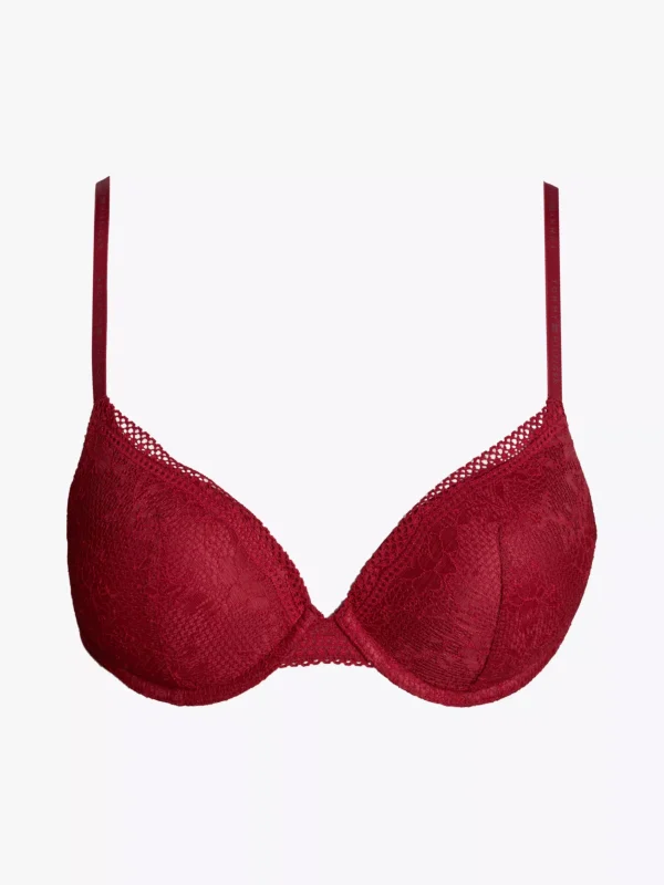 Tommy Hilfiger Push-up-BH mit Halbschalen ROUGE Cheap
