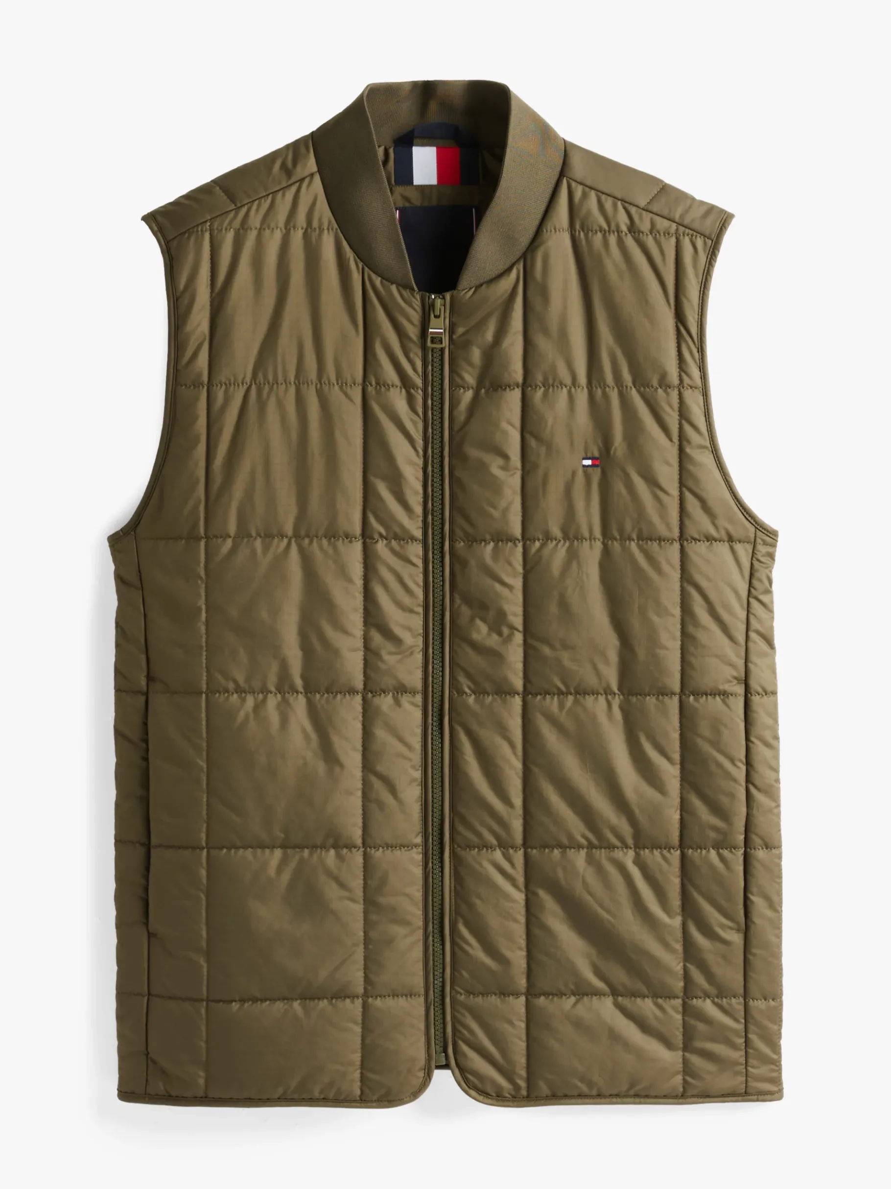 Tommy Hilfiger Quadratisch gesteppte Weste ARMY GREEN Best Sale