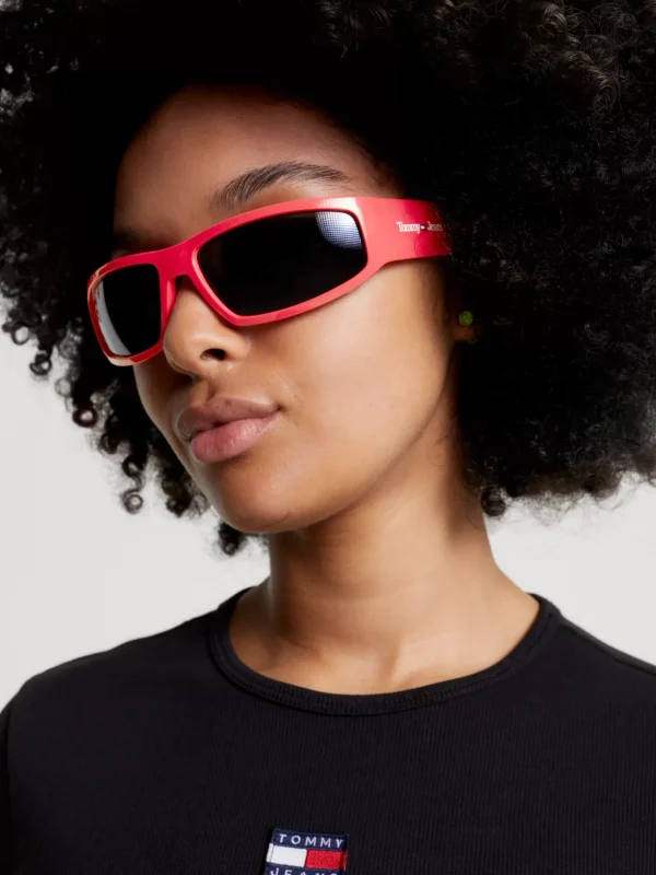 Tommy Hilfiger Rechteckige Sonnenbrille in PINK Store