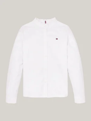 Tommy Hilfiger Regular Fit Bluse mit Rüschenkragen WHITE Flash Sale
