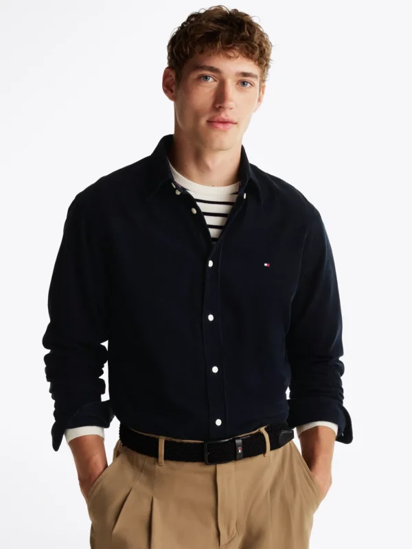 Tommy Hilfiger Regular Fit Cord-Hemd DESERT SKY Clearance
