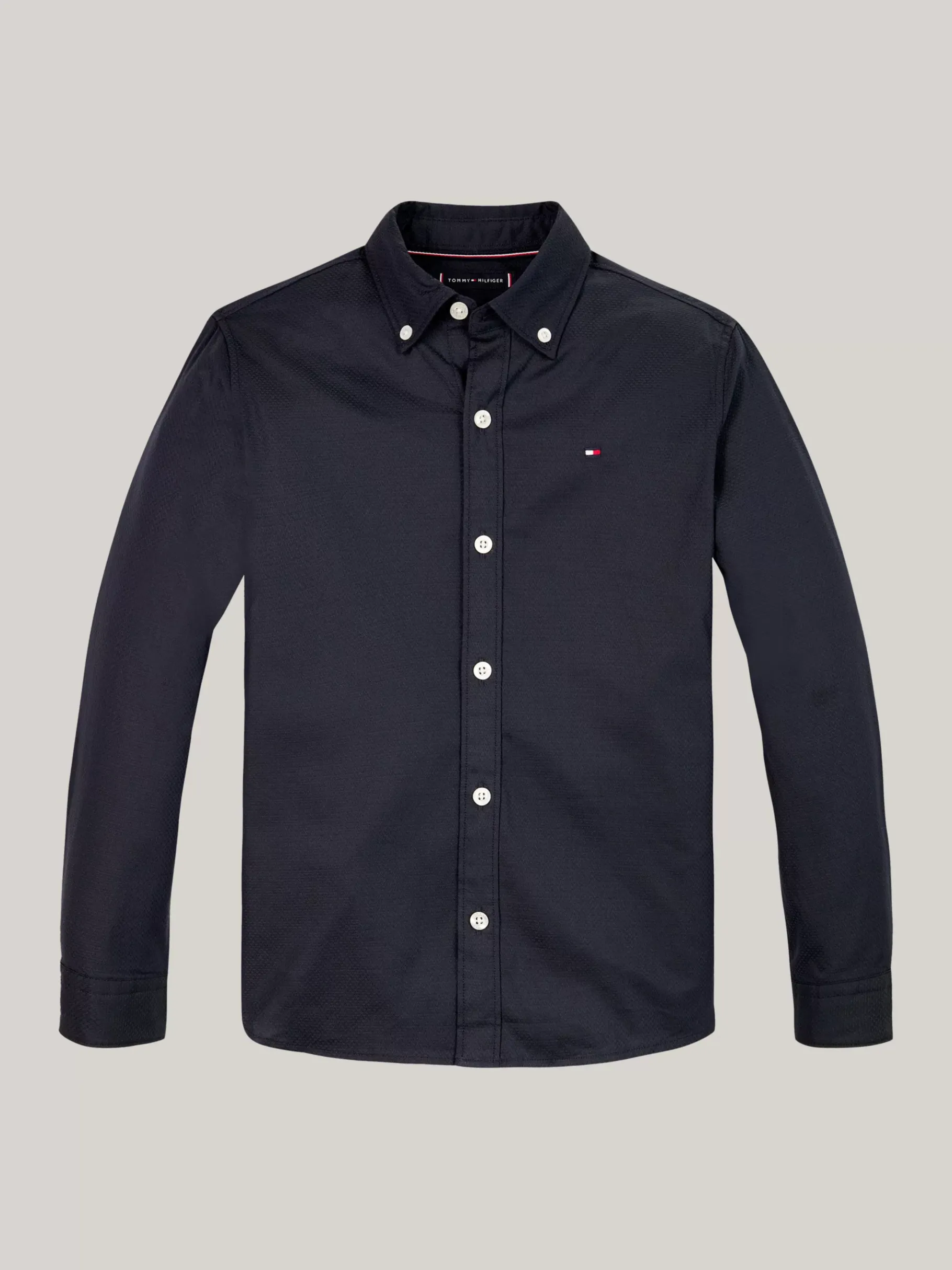 Tommy Hilfiger Regular Fit Dobby-Hemd mit Button-down-Kragen DESERT SKY Online