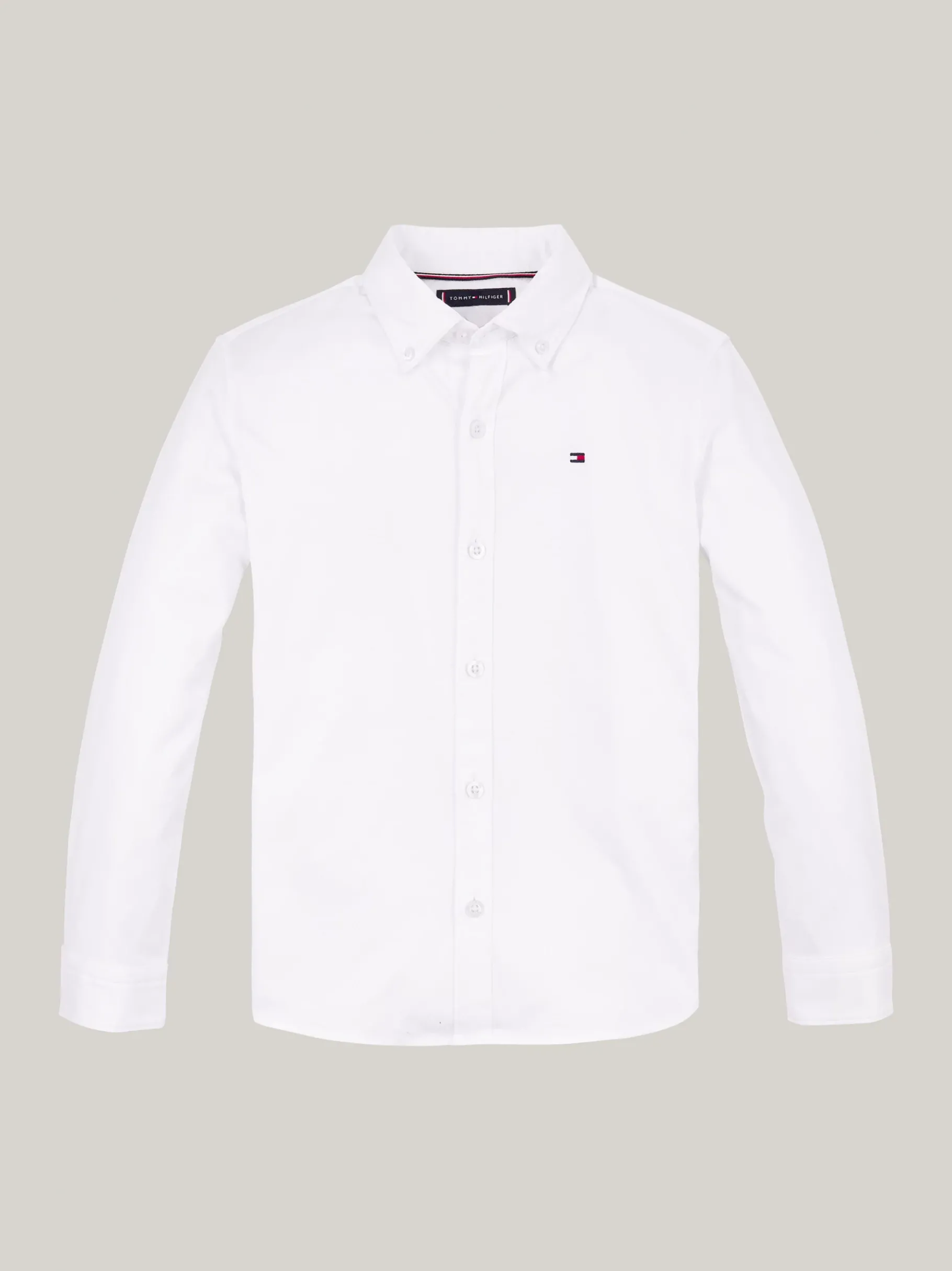 Tommy Hilfiger Regular Fit Dobby-Hemd mit Button-down-Kragen WHITE Hot