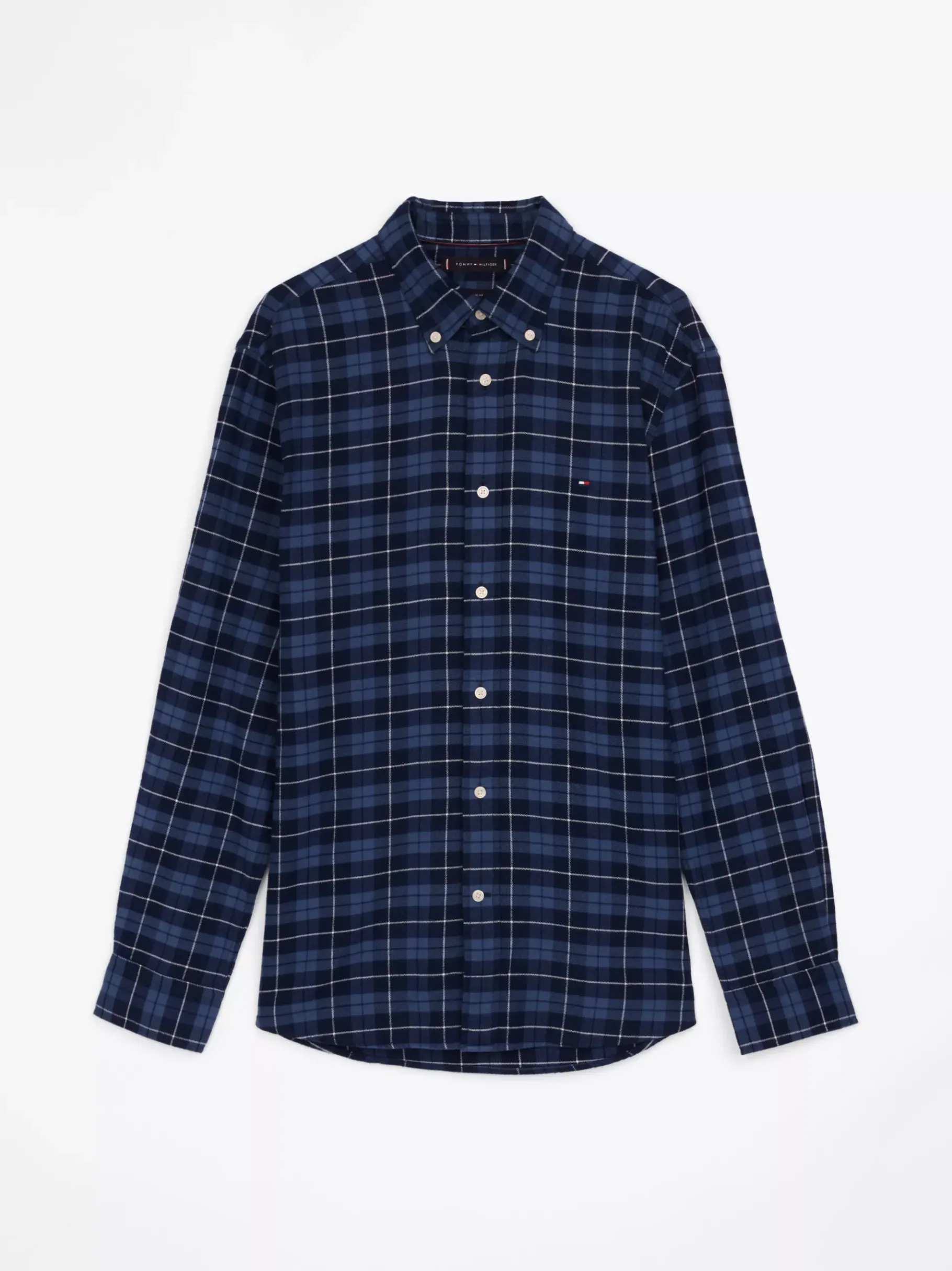 Tommy Hilfiger Regular Fit Hemd aus gebürsteter Baumwolle AEGEAN SEA MULTI CHECK Discount