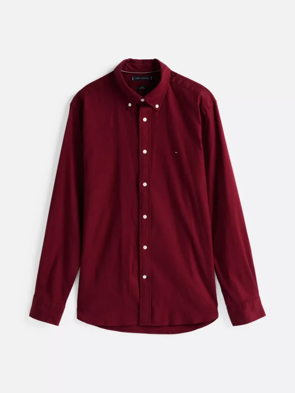 Tommy Hilfiger Regular Fit Hemd mit aufgestickter Flag DEEP ROUGE Sale