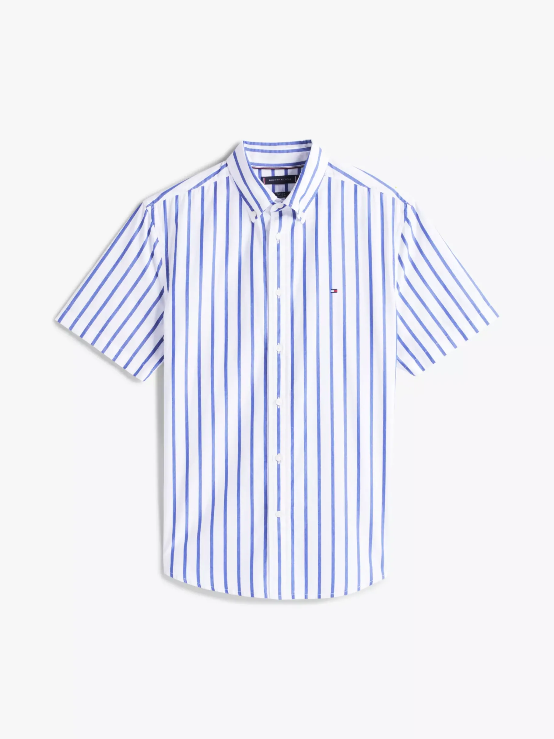 Tommy Hilfiger Regular Fit Kurzarm-Hemd aus Popeline WEDGE BLUE / OPTIC WHITE Shop