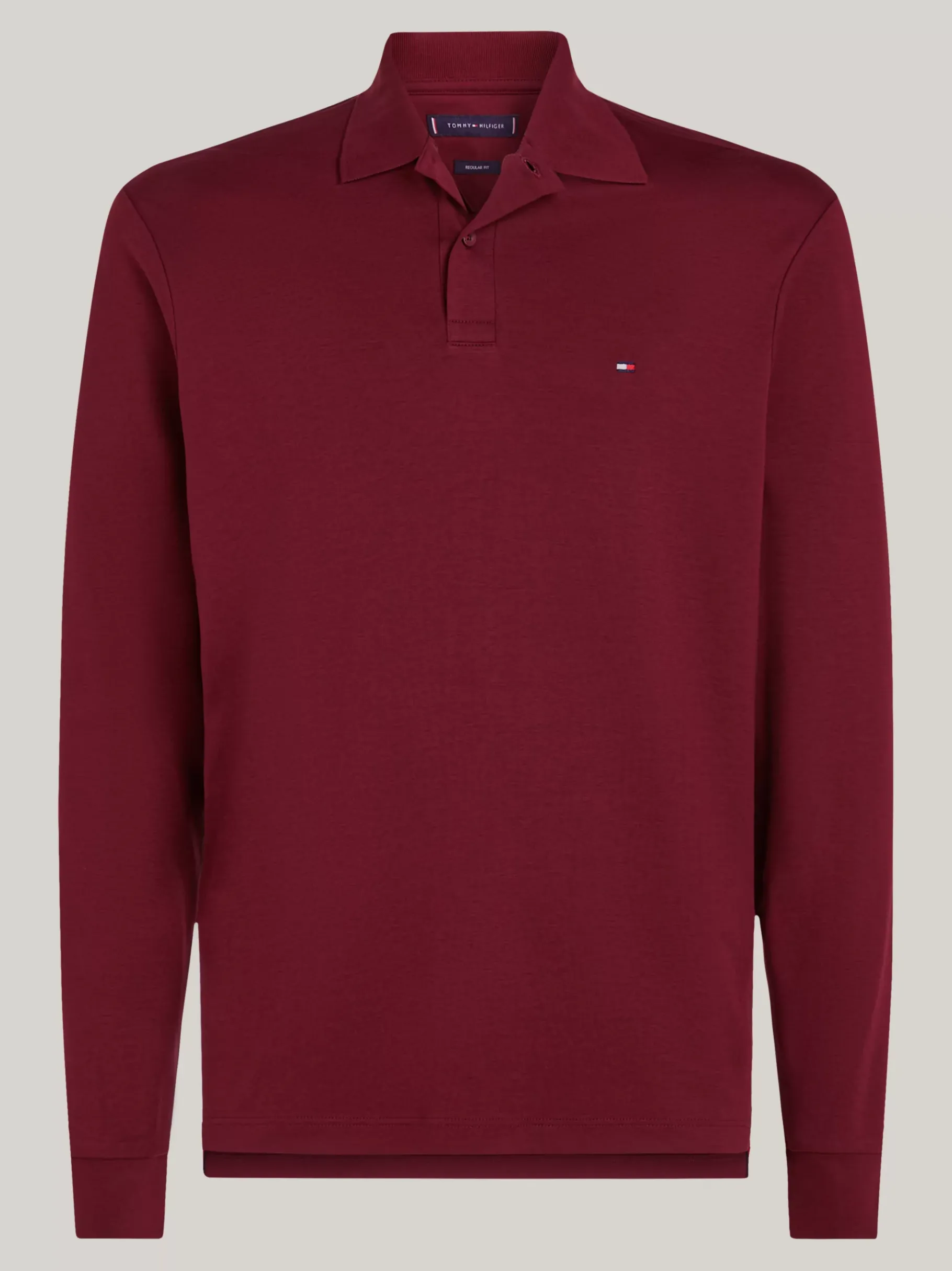 Tommy Hilfiger Regular Fit Langarm-Poloshirt DEEP ROUGE Clearance