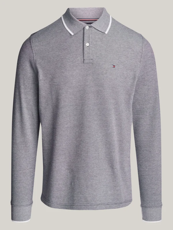 Tommy Hilfiger Regular Fit Langarm-Poloshirt DESERT SKY Flash Sale