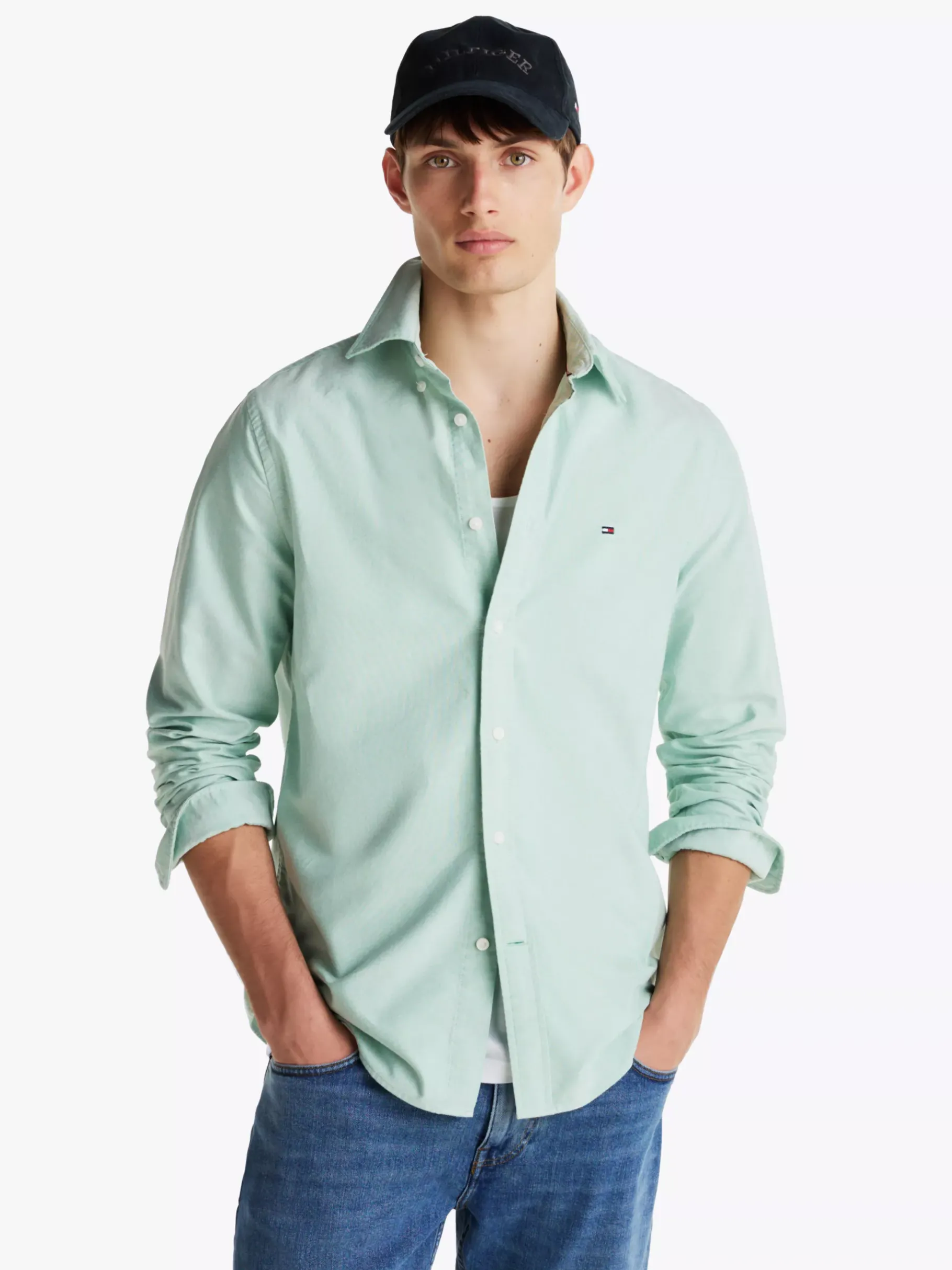 Tommy Hilfiger Regular Fit Oxford-Hemd NOUVEAU GREEN Clearance