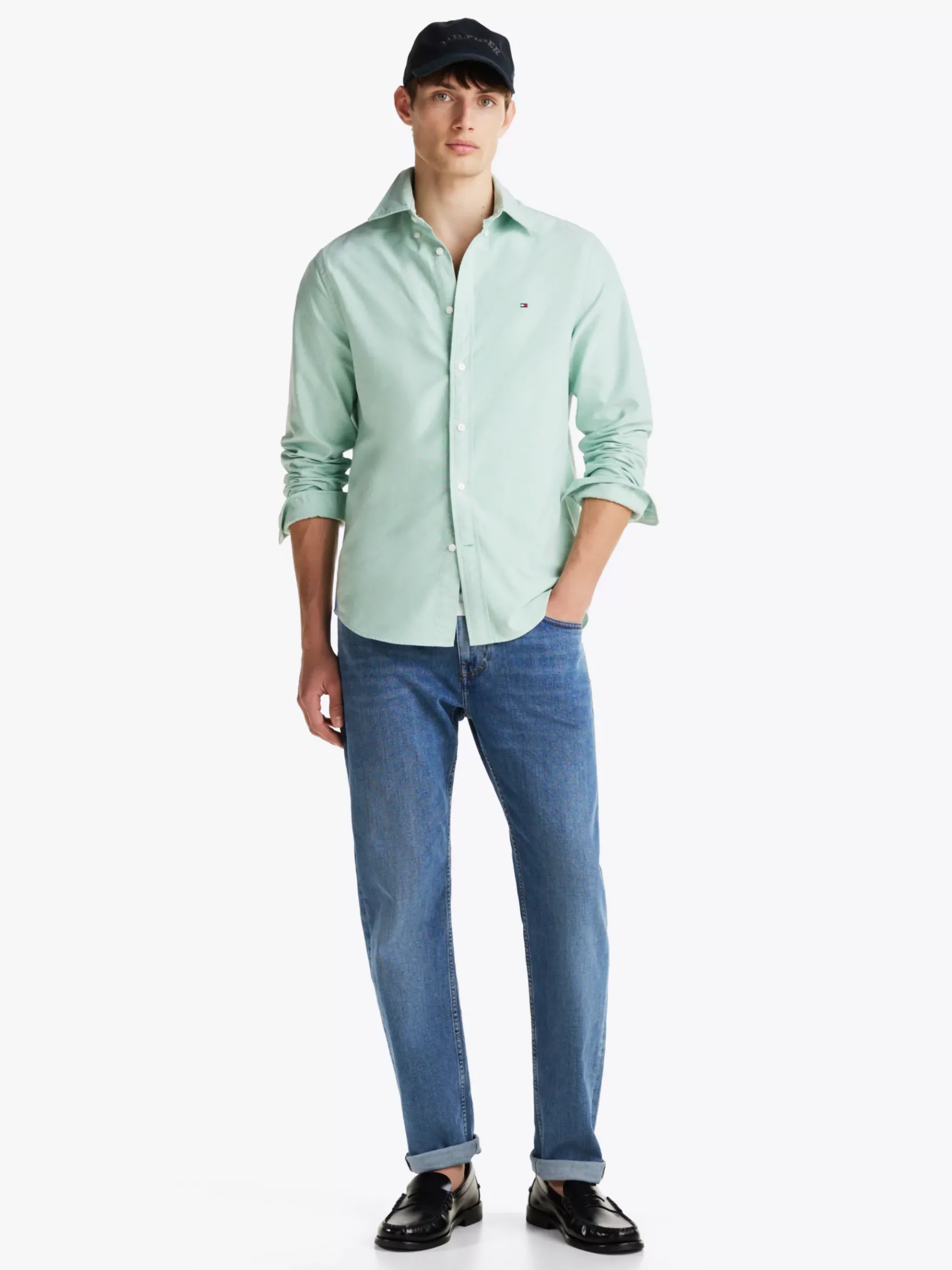 Tommy Hilfiger Regular Fit Oxford-Hemd NOUVEAU GREEN Clearance