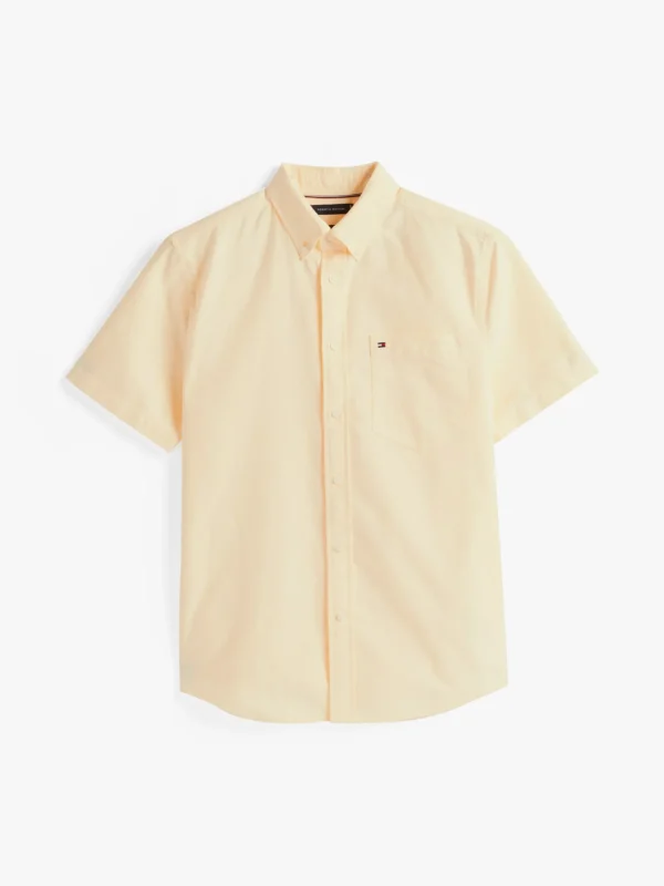 Tommy Hilfiger Regular Fit Oxford-Hemd mit kurzen Ärmeln CITRONELLA Best Sale