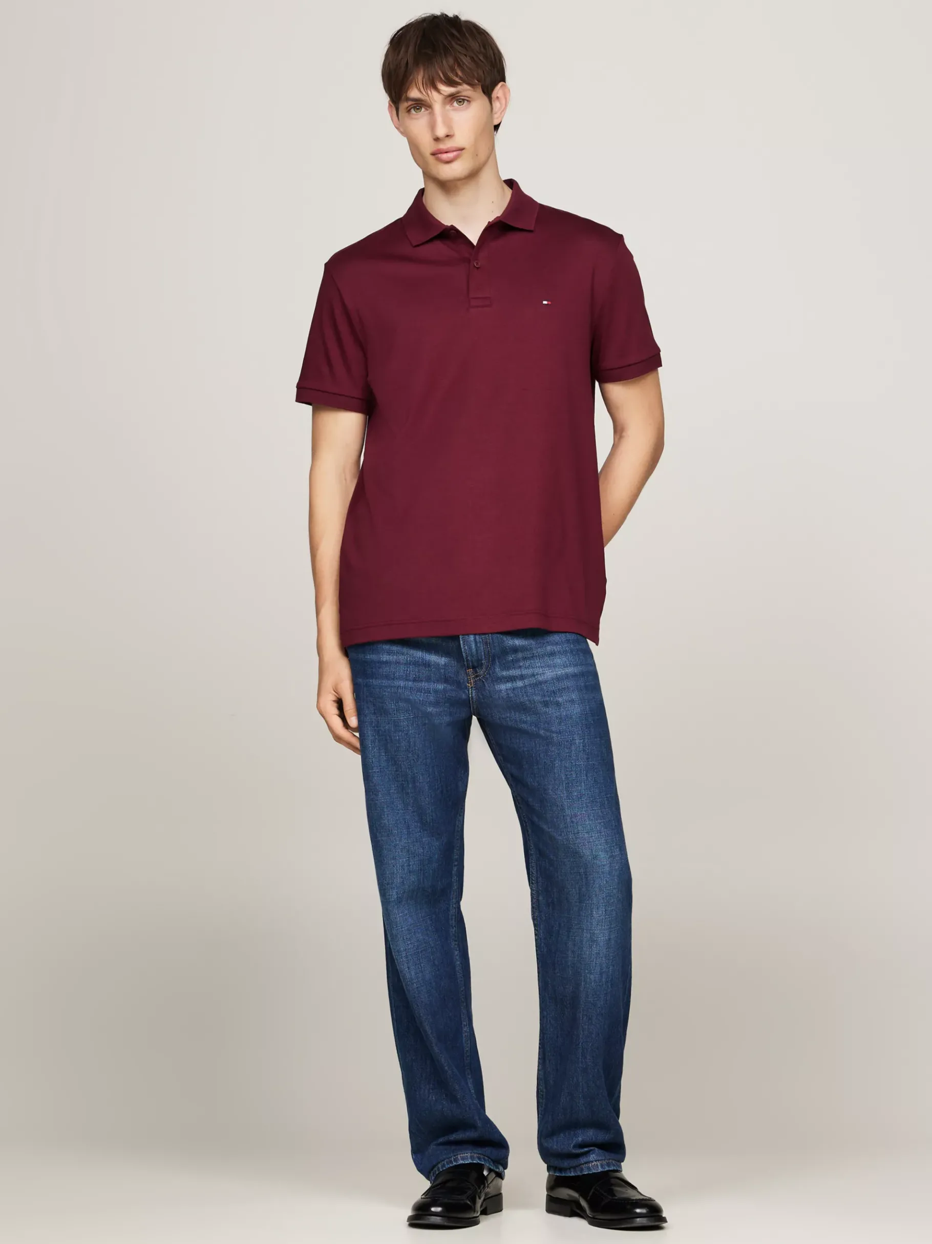 Tommy Hilfiger Regular Fit Poloshirt DEEP ROUGE Cheap