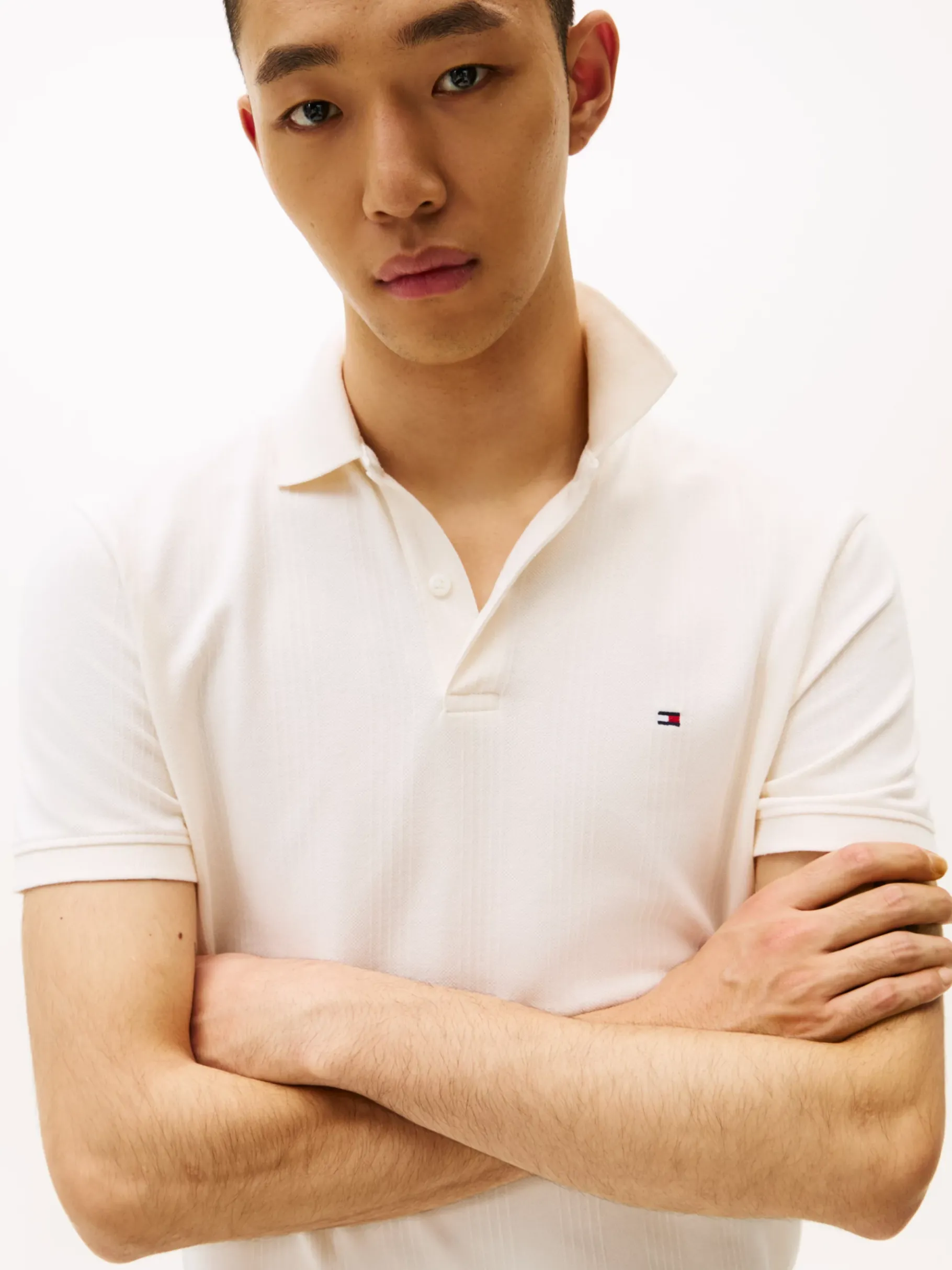 Tommy Hilfiger Regular Fit Poloshirt IVORY PETAL Outlet