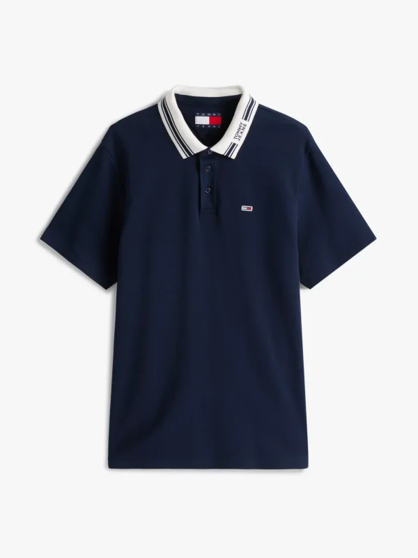Tommy Hilfiger Regular Fit Poloshirt mit Kontrast-Kragen DARK NIGHT NAVY Store
