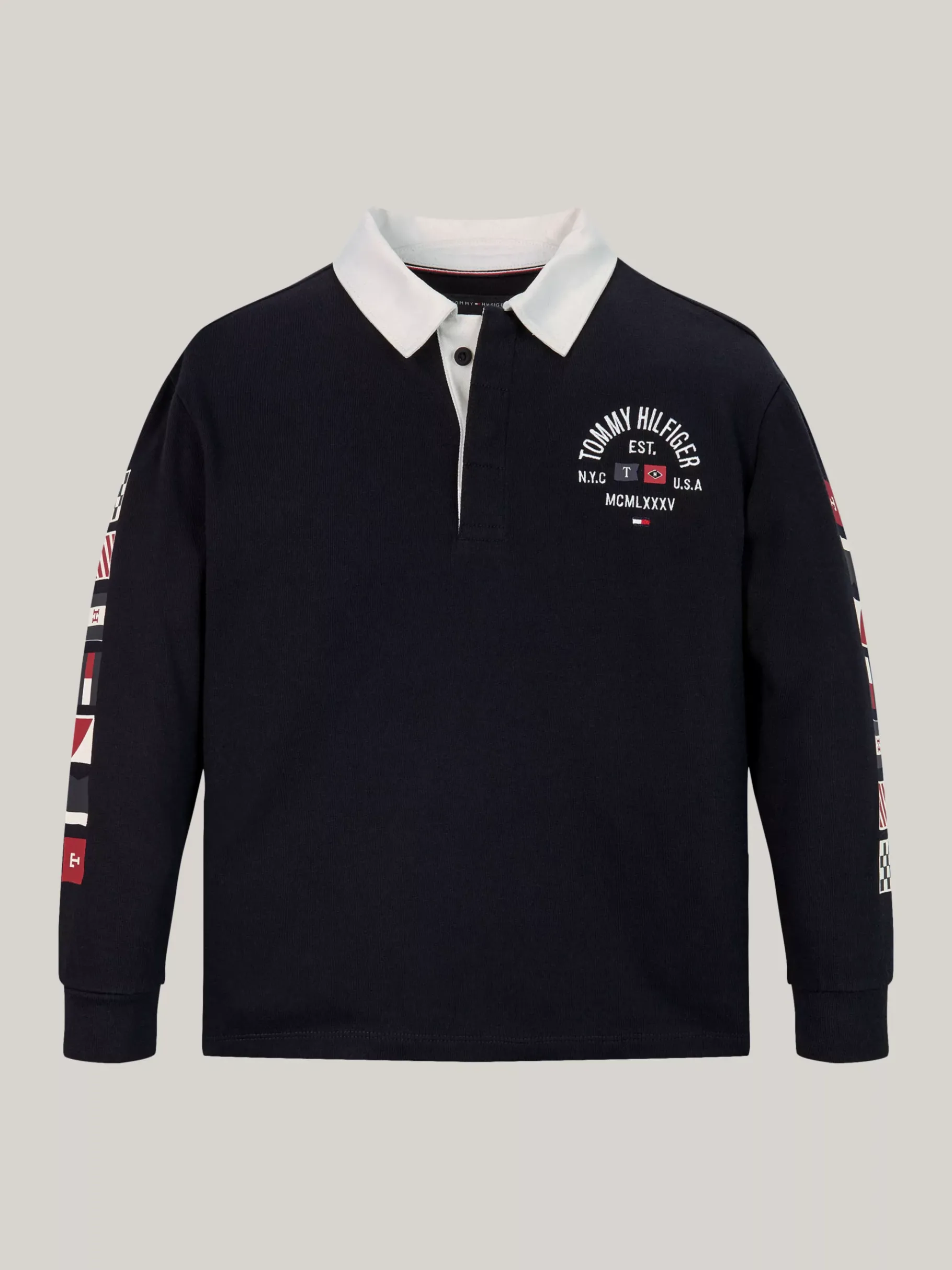 Tommy Hilfiger Regular Fit Poloshirt mit langen Ärmeln DESERT SKY Hot