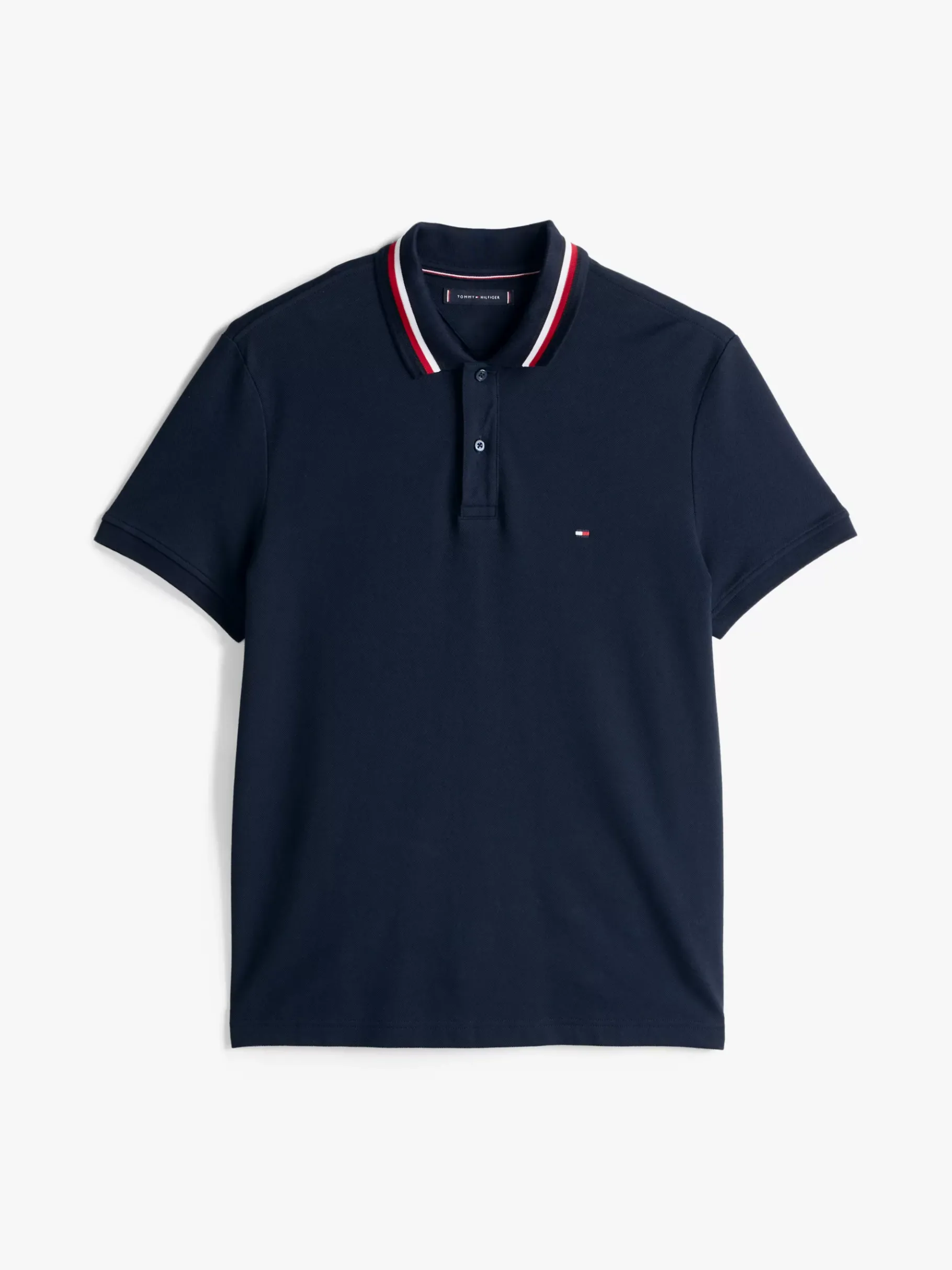 Tommy Hilfiger Regular Fit Poloshirt mit Branding am Kragen DESERT SKY Clearance