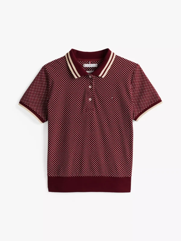 Tommy Hilfiger Regular Fit Poloshirt mit Print MINI OUTLINE FLAG REGATTA RED Best Sale