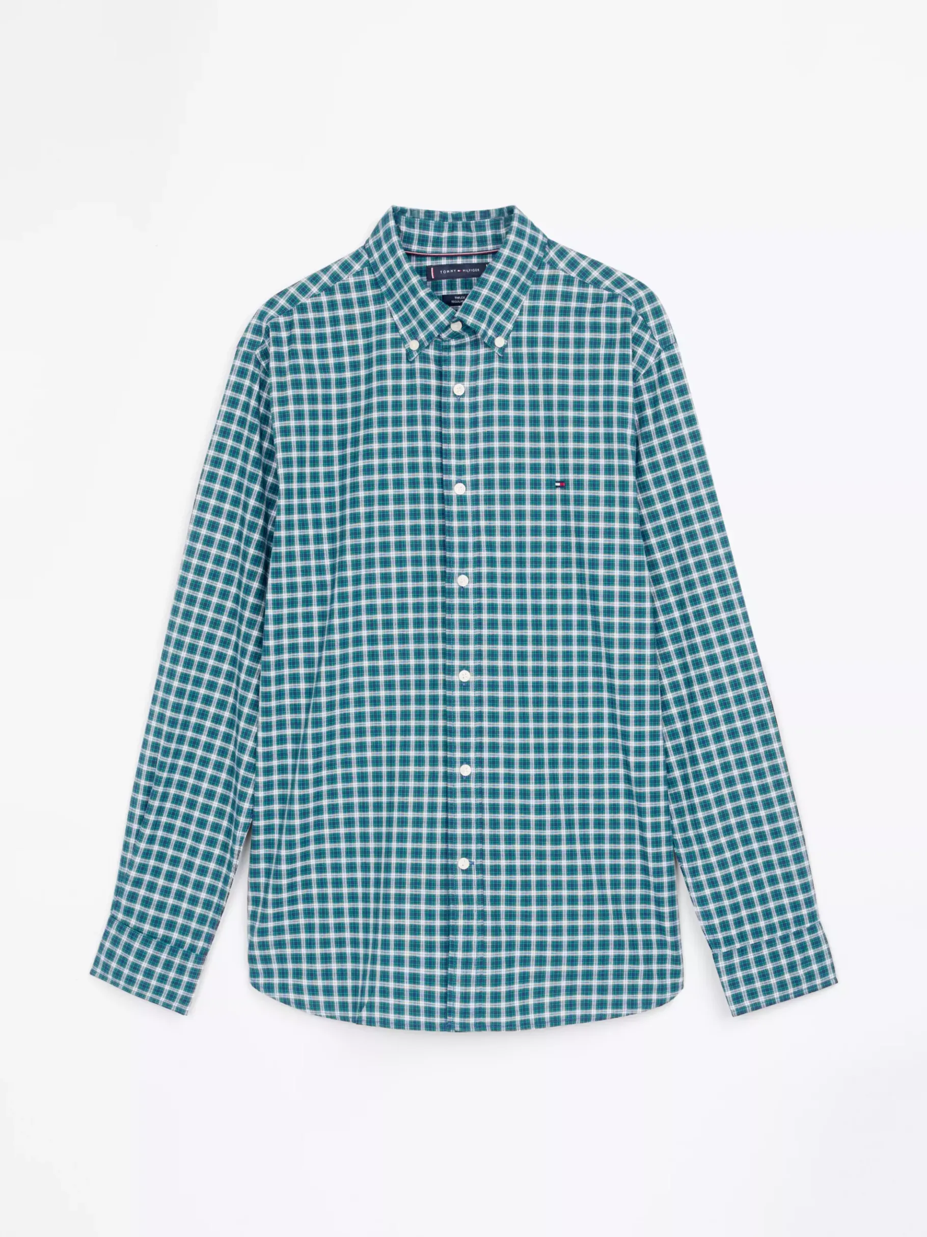Tommy Hilfiger Regular Fit Popeline-Hemd mit Schottenkaros NOUVEAU GREEN MULTI CHECK New
