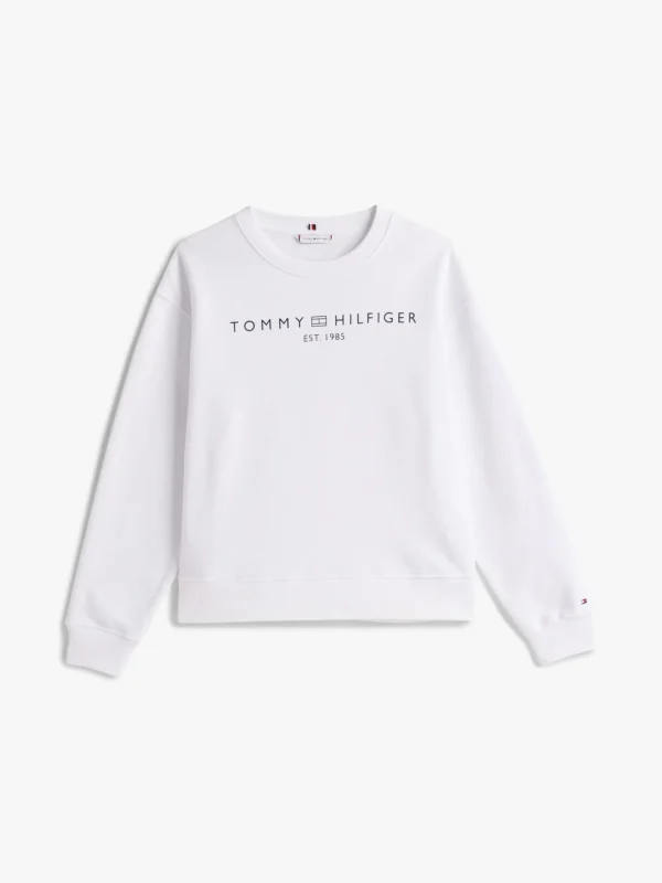 Tommy Hilfiger Regular Fit Sweatshirt mit Logo TH OPTIC WHITE Cheap