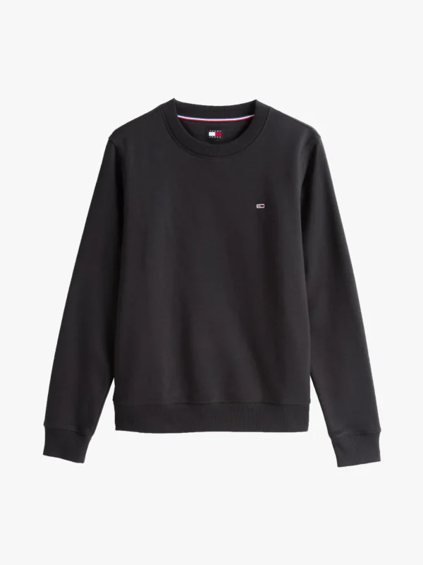 Tommy Hilfiger Regular Fit Sweatshirt mit Flag-Patch BLACK Sale