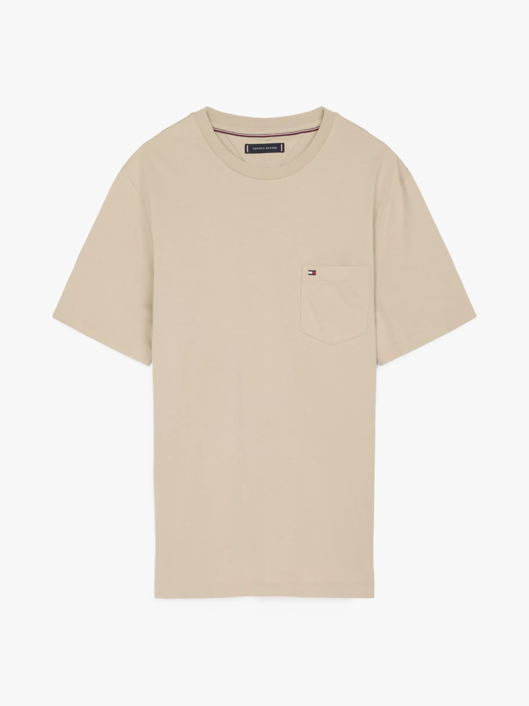 Tommy Hilfiger Regular Fit T-Shirt mit Brusttasche SANDALWOOD Discount
