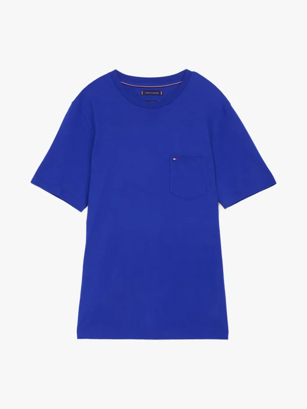 Tommy Hilfiger Regular Fit T-Shirt mit Brusttasche WEDGE BLUE Fashion