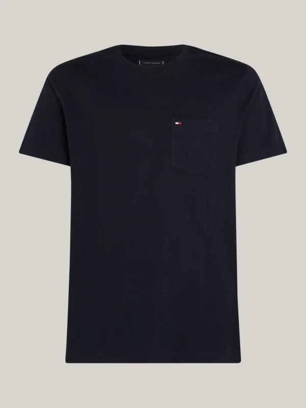 Tommy Hilfiger Regular Fit T-Shirt mit Brusttasche DESERT SKY Outlet
