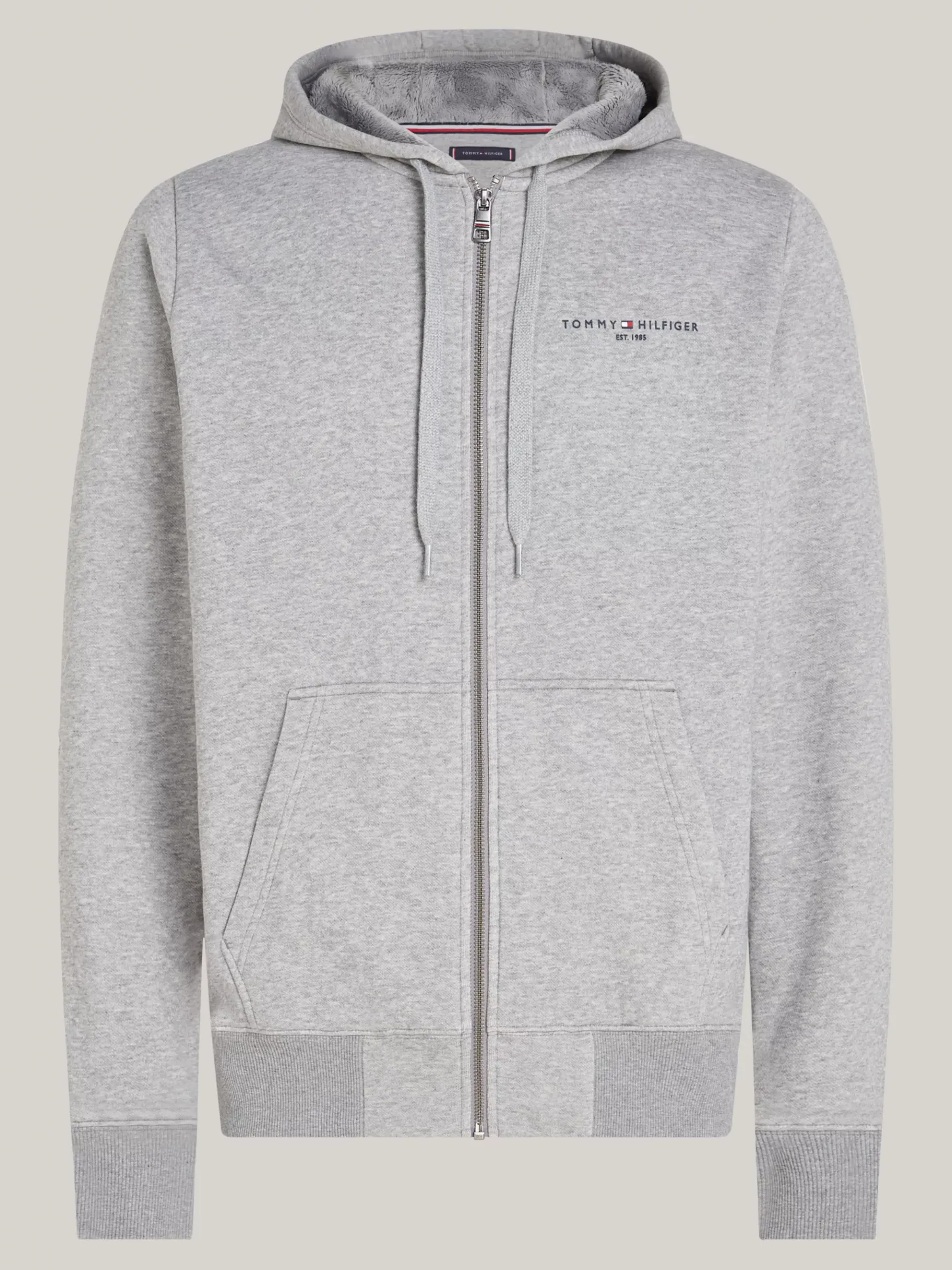 Tommy Hilfiger Reißverschluss-Hoodie mit Kunstpelz-Futter MEDIUM GREY HEATHER Best