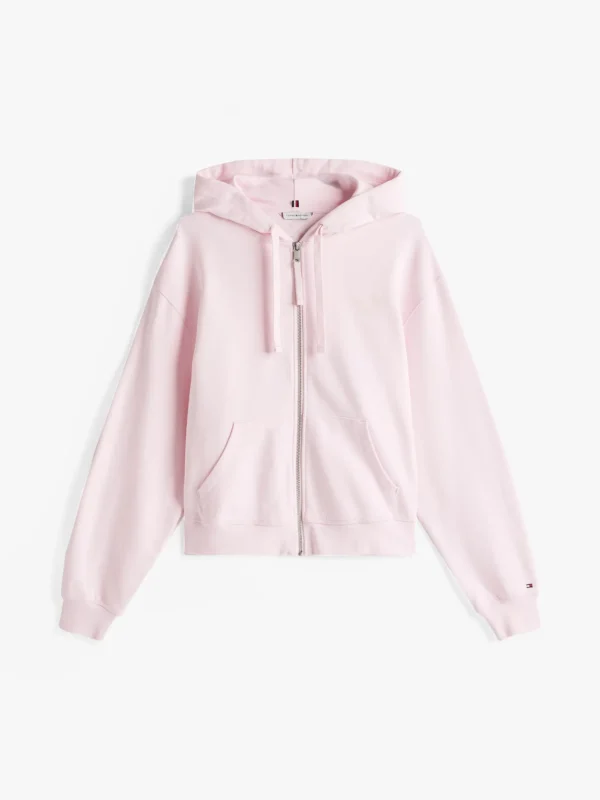 Tommy Hilfiger Reißverschluss-Hoodie mit Logo LIGHT PINK Store