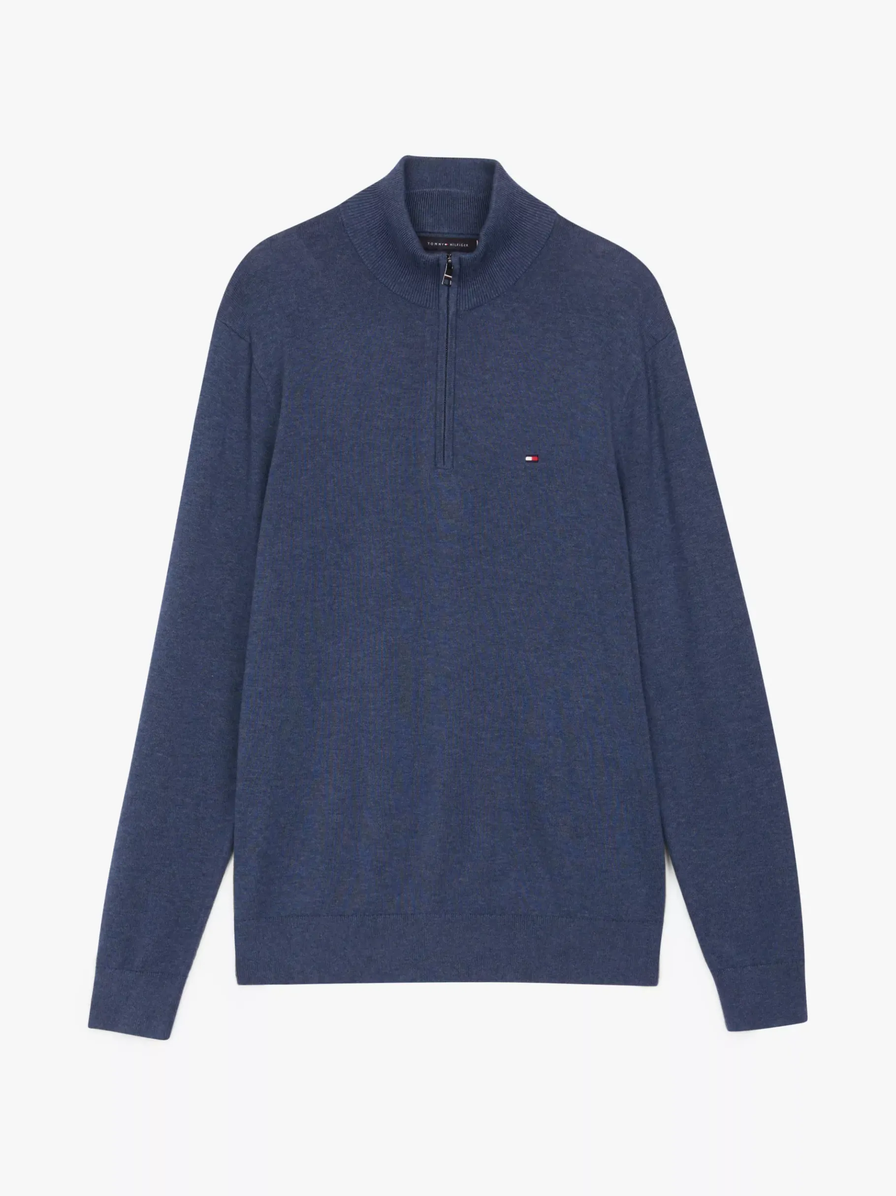 Tommy Hilfiger Reißverschluss-Pullover mit Mock-Rollkragen AEGEAN SEA HEATHER Online