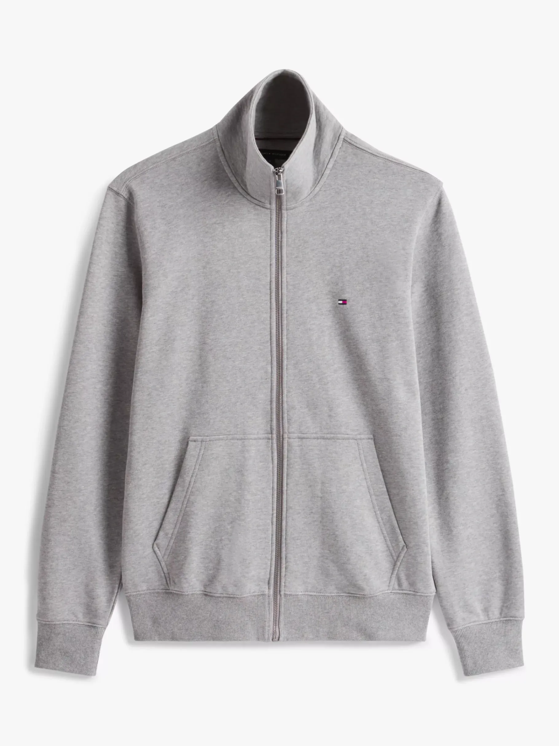 Tommy Hilfiger Reißverschluss-Sweatshirt mit Stehkragen MEDIUM GREY HEATHER Clearance