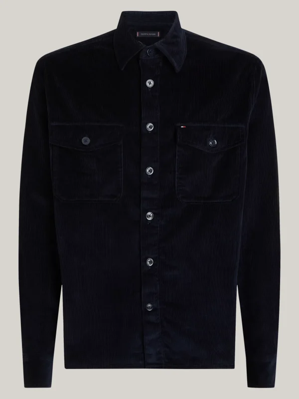 Tommy Hilfiger Relaxed Fit Cord-Overshirt mit Stickerei DESERT SKY Best