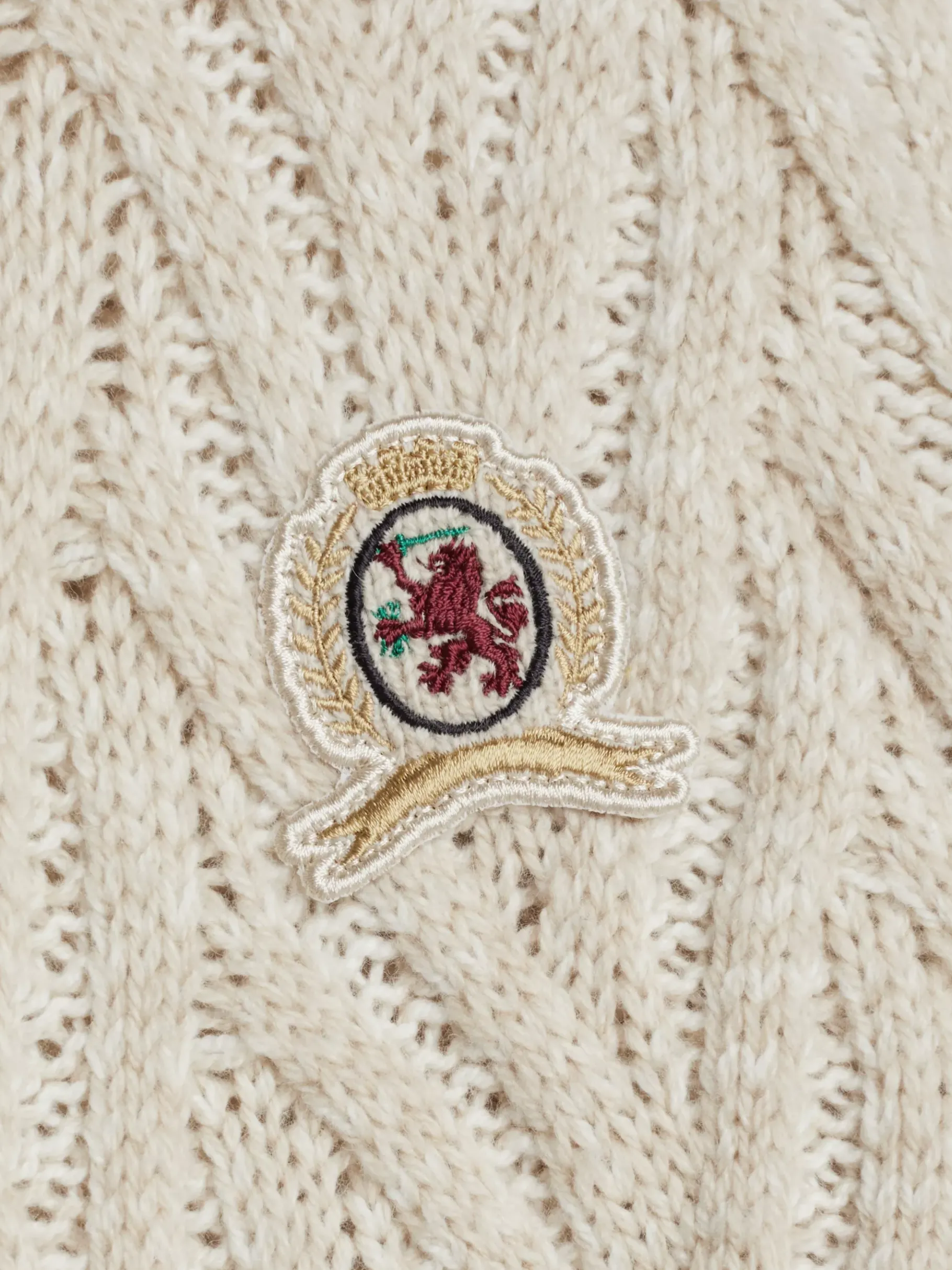 Tommy Hilfiger Relaxed Fit Fischgrät-Pullover aus Wollmix TAUPE MIX Discount